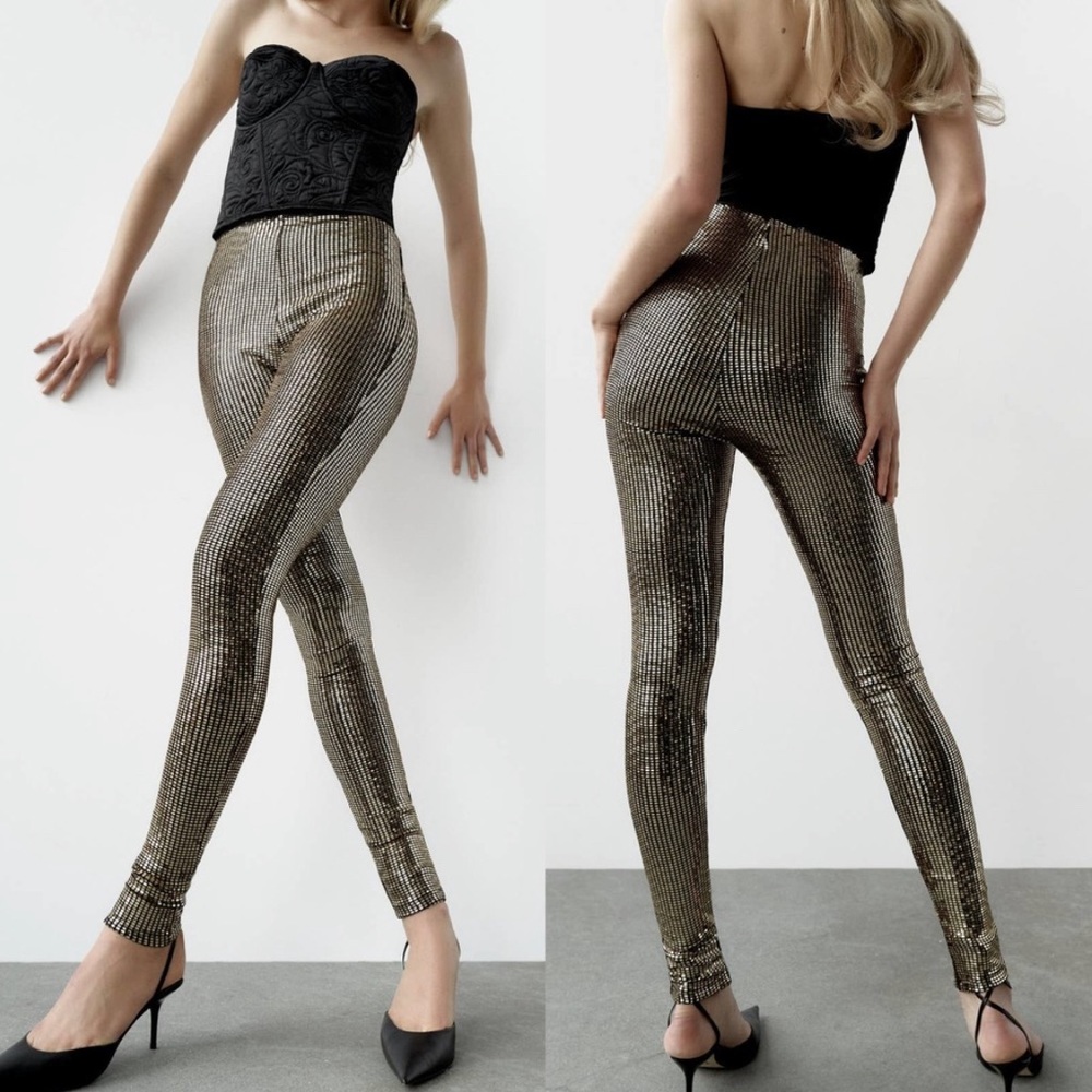 Zara Gold Leggings
